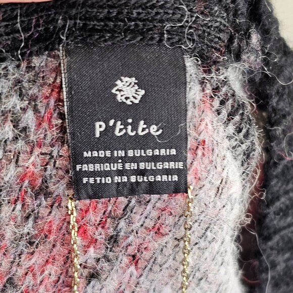 Scotch & Soda Wool, Needle and Passion Red Black Plaid Sweater Sz S P - Picture 9 of 11